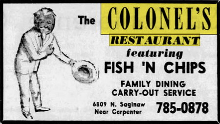 The Colonels Drive-In Restaurant - Oct 31 1969 Article (newer photo)